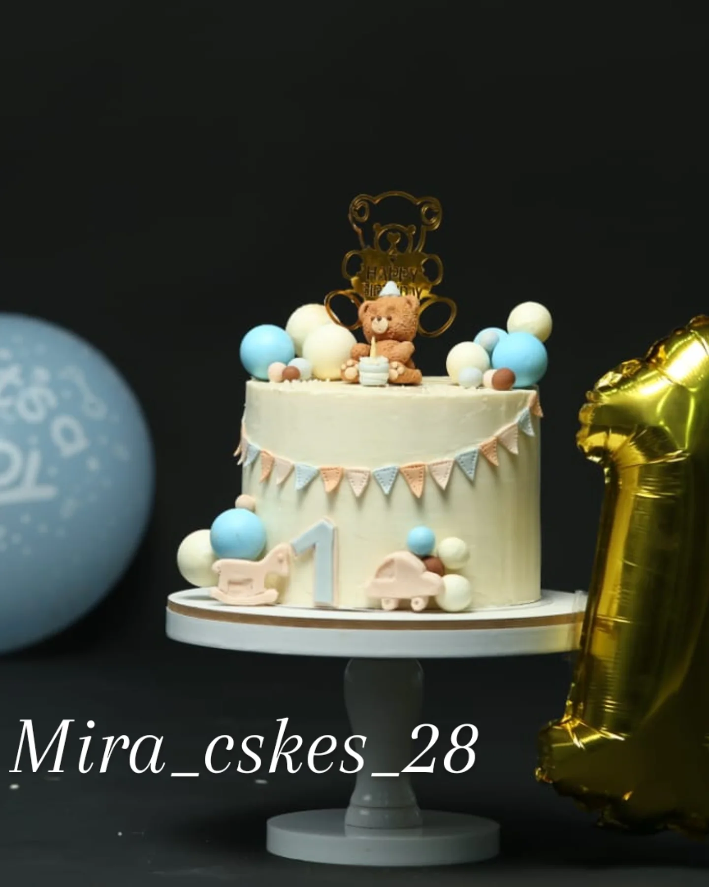 Classic White Wedding Cake - Front View